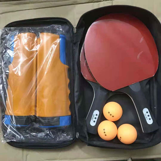 Table Tennis Racket Set with Net Stand for Family Fun Play