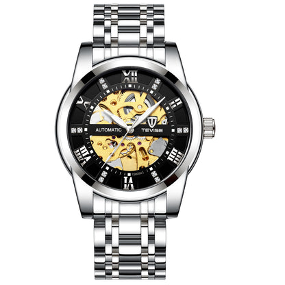 Buy Mechanical Watch with Hollowed-Out Steel Bracelet for Men