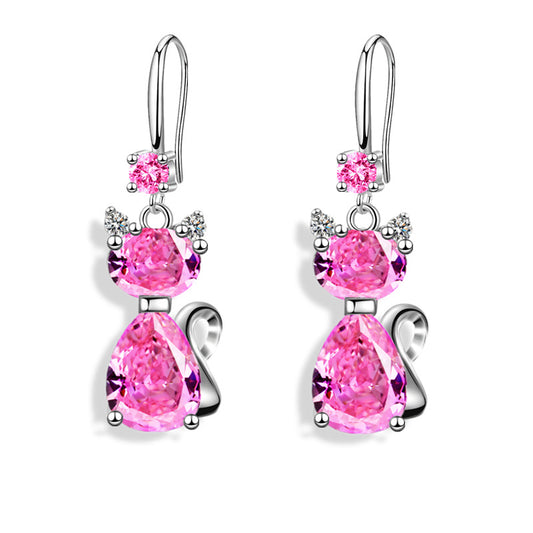 Trendy Zircon Stud Earrings for Women Elegant and Fashionable