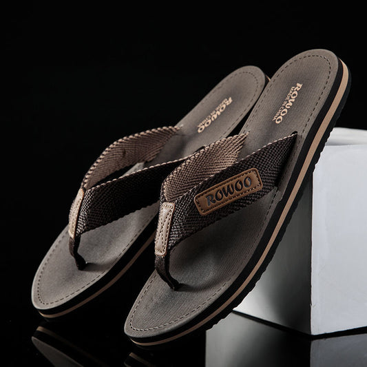 Men’s Stylish Non-Slip Fabric-Strapped Beach Sandals Outdoors