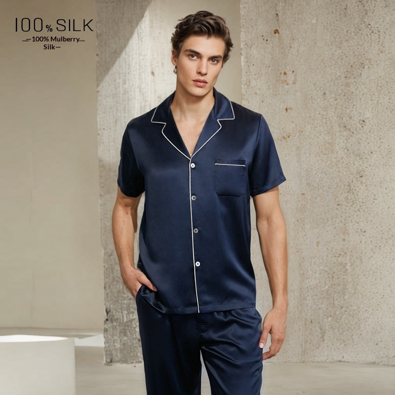 Mumi Heavyweight Silk Pajamas for Men Comfortable Sleepwear