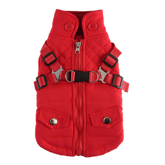 Buy Pet Winter Cotton Dog Clothes Zipper Jacket Warm Outfit