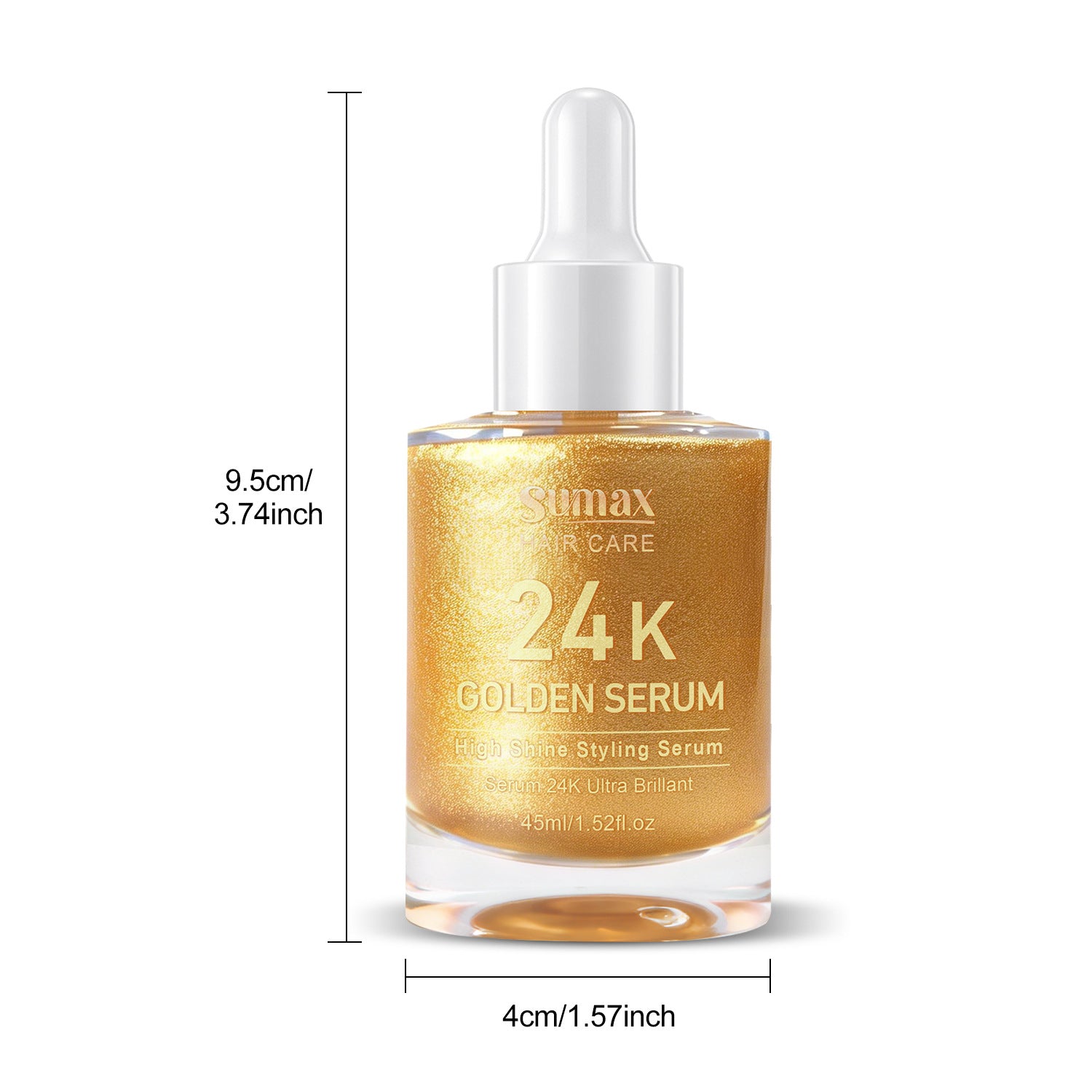 45ml Cylindrical Bottle 24K Hair Care Essence