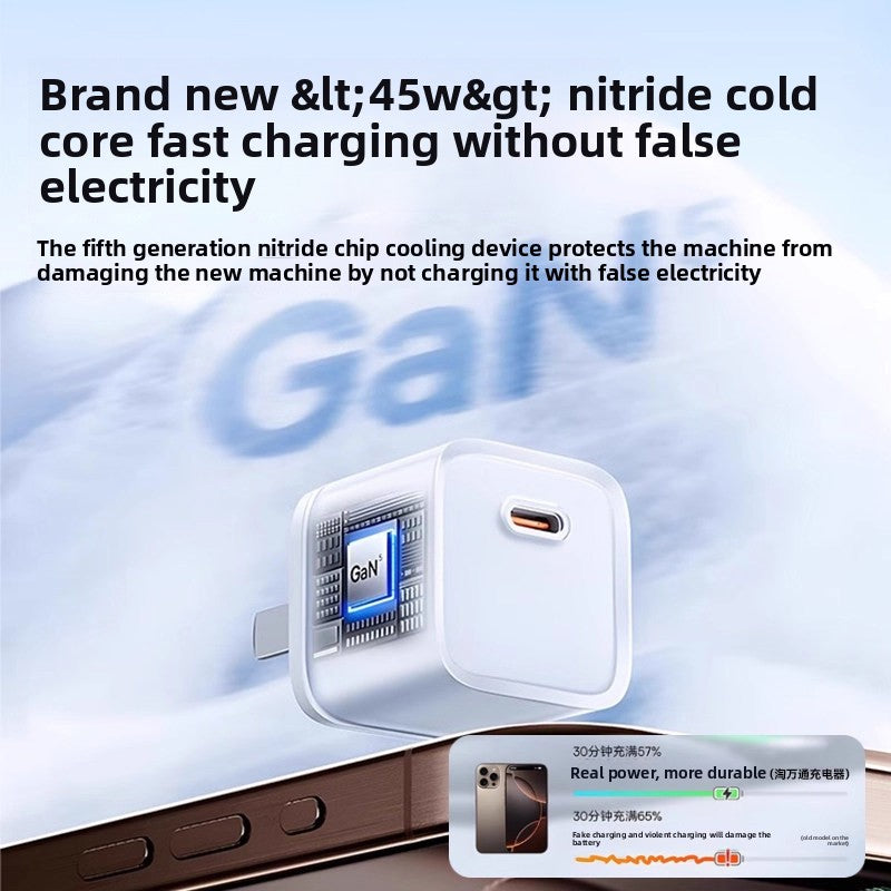 45W PD Fast Charger with Data Cable for iPhone