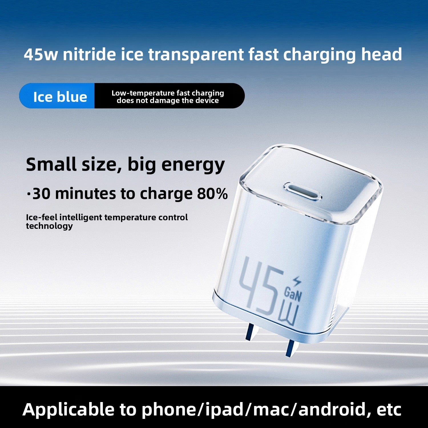 45W PD Fast Charger with Data Cable for iPhone