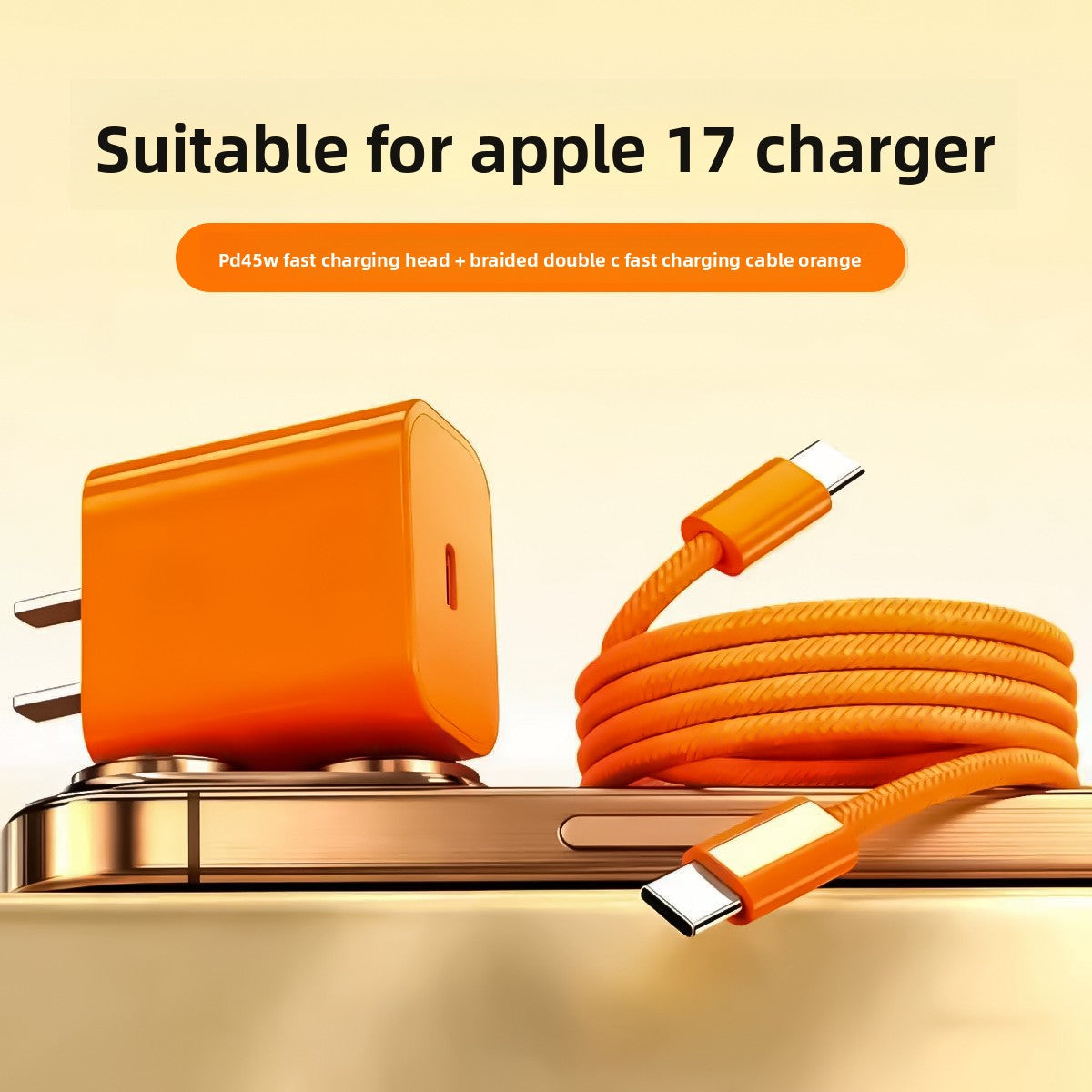45W USB C Fast Charger with Cable for iPhone