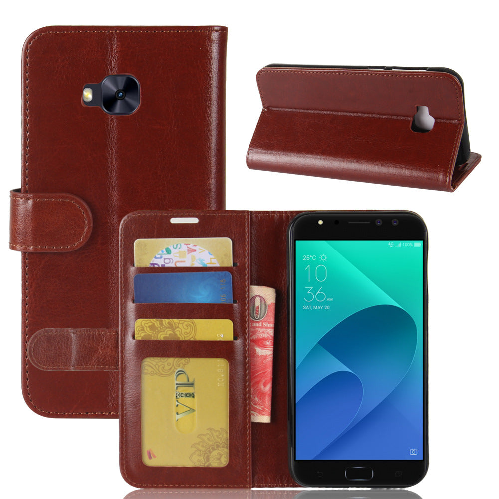 Crazy Horse Leather Wallet Case – Premium Protection & Style