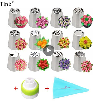 30 PCS Stainless Steel Cake Decorating Nozzle Set DIY Tool