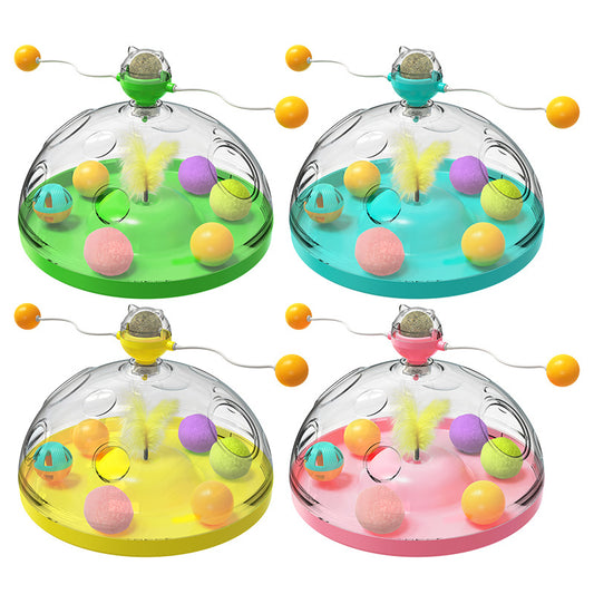 Meows Windmill Interactive Cat Toy with Catnip & Luminous Ball