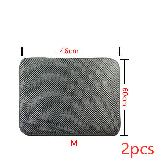 Buy Double Layer Cat Litter Mat With Honeycomb Trapping Design