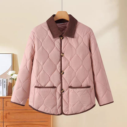 Buy Women’s Mid-Length Cotton Coat With Fur Collar for Winter