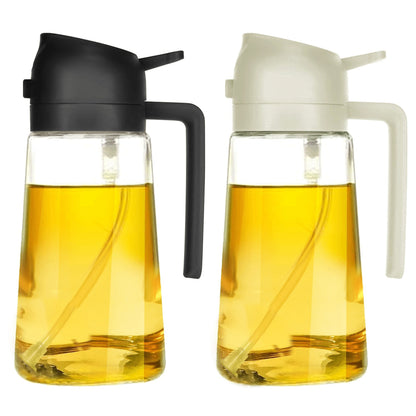 470ml Oil Sprayer 2 in 1 Glass Kitchen Oil Bottle for Home Use
