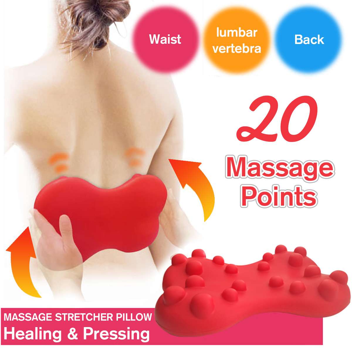 Back Massager Pillow for Spine Pain Relief and Relaxation