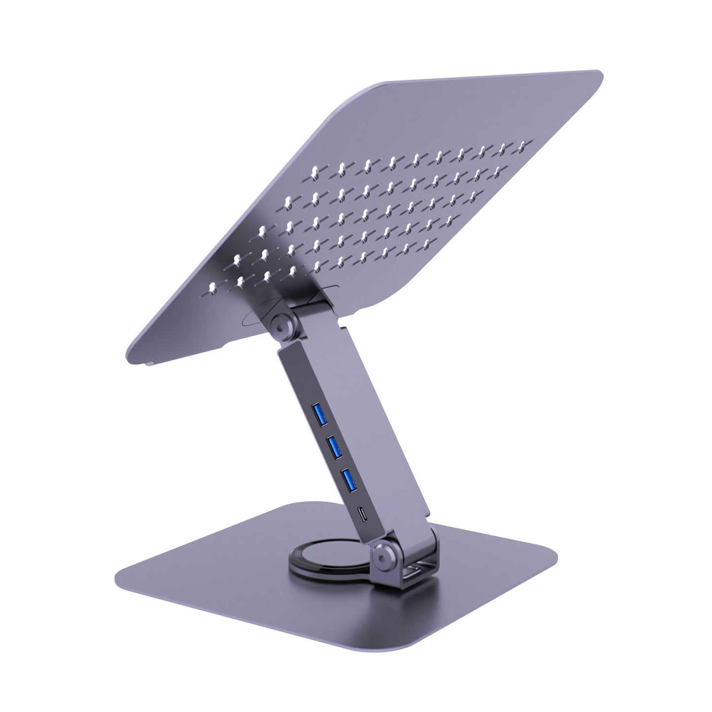 Aluminum Alloy Laptop Stand with Docking Station Support