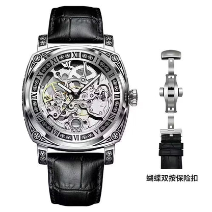 Relief-cut Hollowed-out Fully Automatic Mechanical Watch For Men