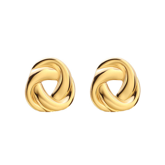 European American Style Titanium Steel Irregular Earrings