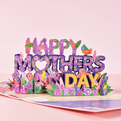 Buy 3D PopUp Flower Bouquet Card for Mom Wife Anniversary Gift