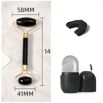 Beauty Face Care Massage Jade Device for Relaxing Skincare Glow