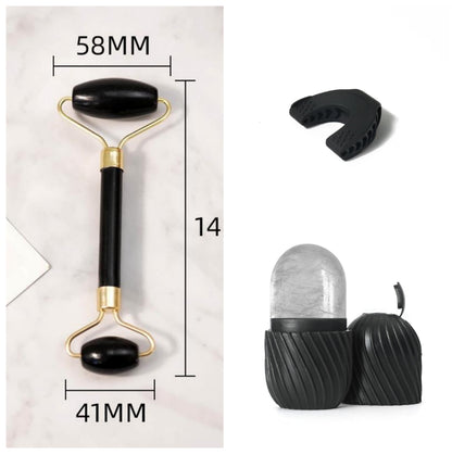 Beauty Face Care Massage Jade Device for Relaxing Skincare Glow