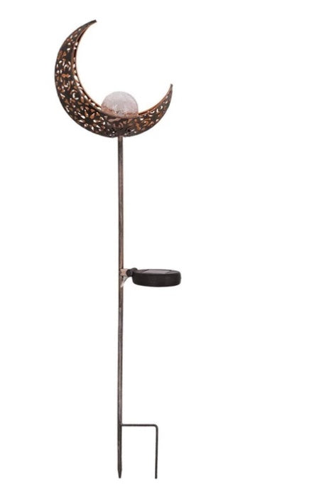 LED Solar Flame Garden Light Metal Waterproof Outdoor Lamp