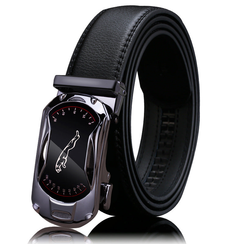 Men’s Genuine Leather Belt Automatic Buckle Stylish & Durable
