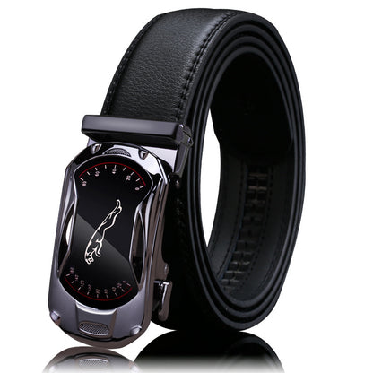 Men’s Genuine Leather Belt Automatic Buckle Stylish & Durable