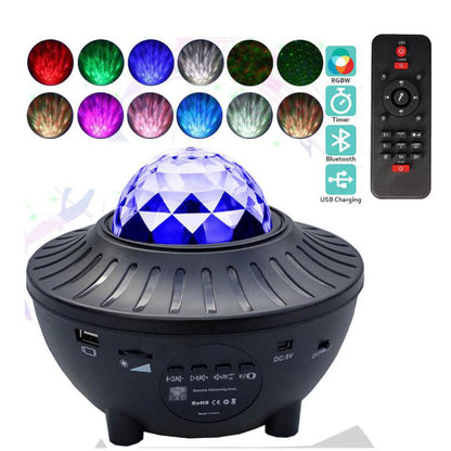 Portable LED Bluetooth Music Projector Light for Home & Party