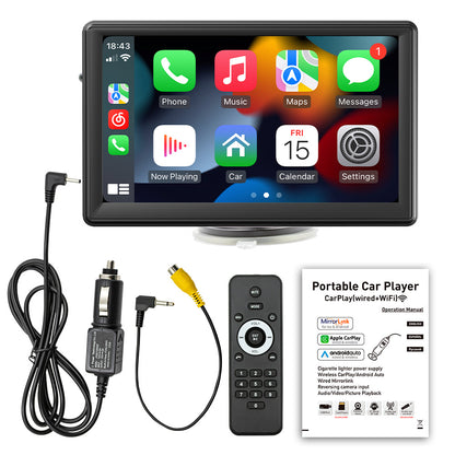 7-inch CarPlay Portable Player with Bluetooth Connectivity