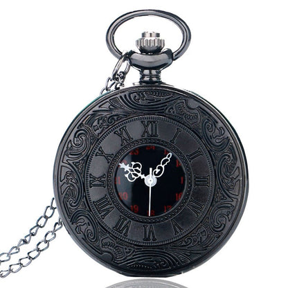Roman Engraved Lace Pocket Watch with Elegant Vintage Finish