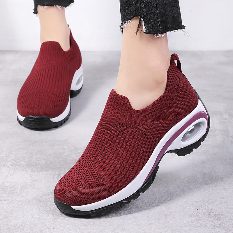 Buy Sneakers Women Air Cushion Mesh Breathable Running Shoes
