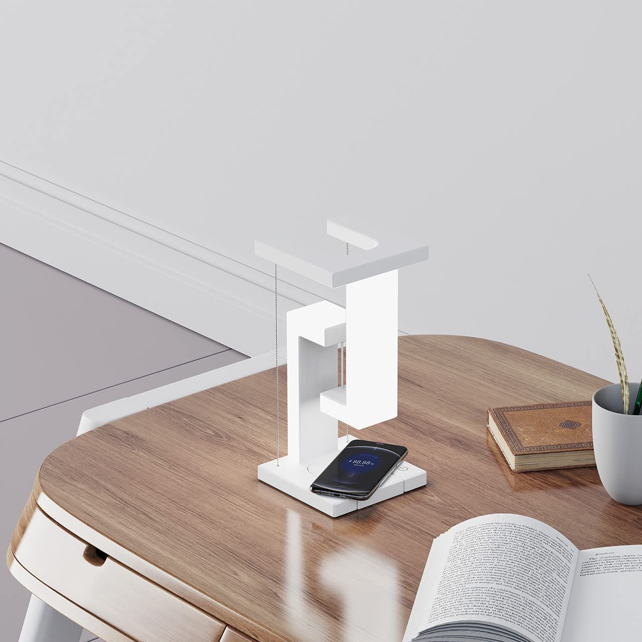 Smartphone Wireless Charging Suspension Balance Lamp for Home