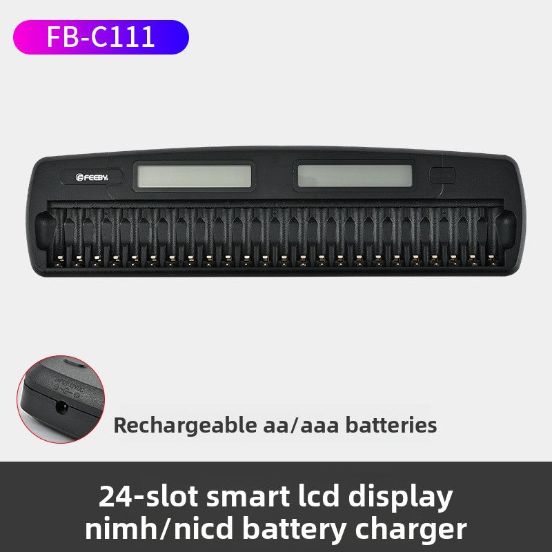 48-Slot Smart LCD Fast Charger for Ni-MH Ni-Cd Batteries