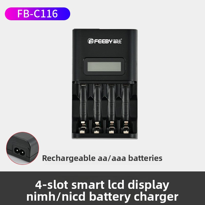 48-Slot Smart LCD Fast Charger for Ni-MH Ni-Cd Batteries