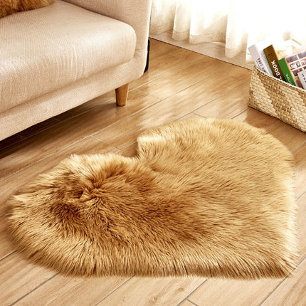 Buy Plush Heart Shaped Carpet – Fluffy Non-Slip Floor & Sofa Mat
