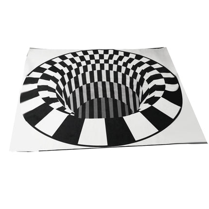 Buy 3D Vortex Carpet – Black & White Illusion Rug for Living Room