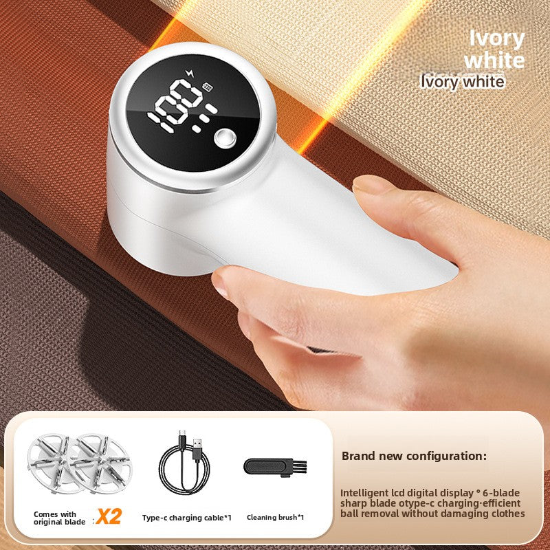 Rechargeable Fabric Shaver  Digital Display for Clothes Care