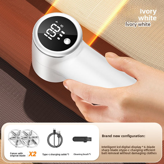 Rechargeable Fabric Shaver  Digital Display for Clothes Care