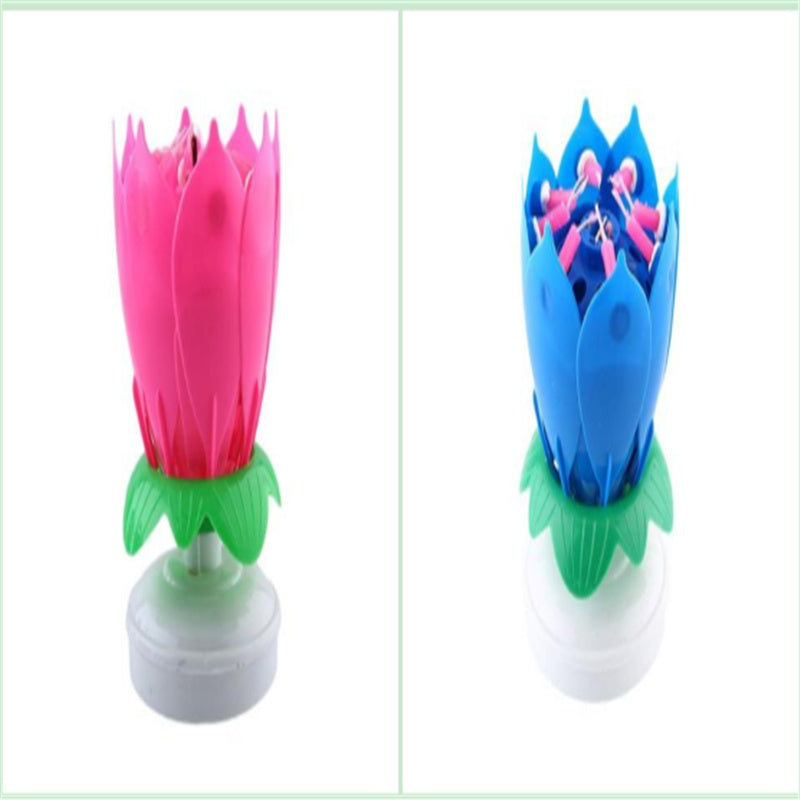Buy First Musical Lotus Candle Colorful Birthday Cake Decor