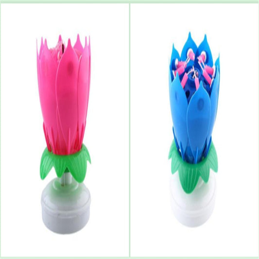 Buy First Musical Lotus Candle Colorful Birthday Cake Decor