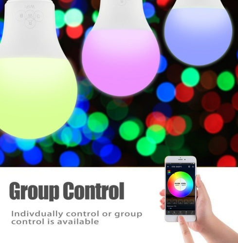 Buy E27 B22 RGB Smart LED Bulb with Music & App Control