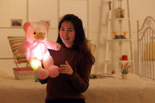 Creative Light Up LED Teddy Bear Toy Colorful Glowing Gift