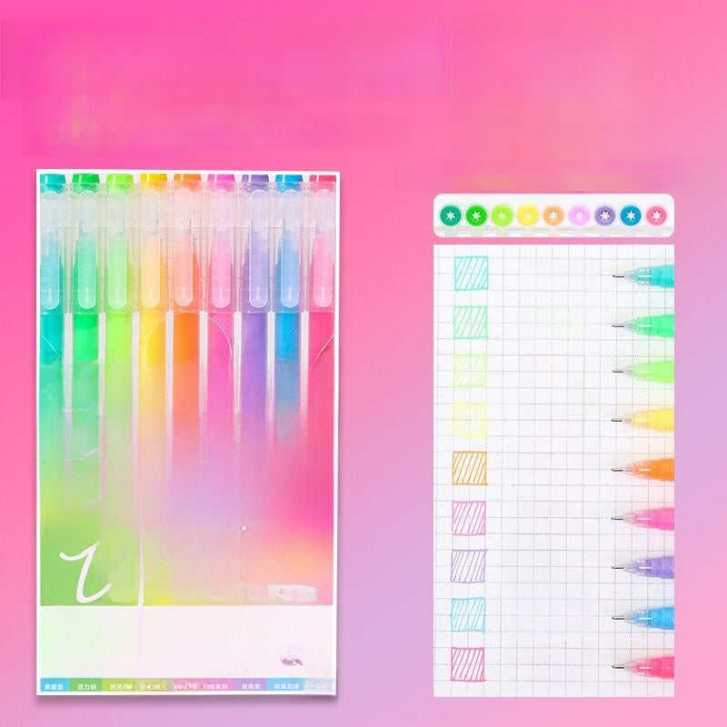 Morandi Color Gel Pens for Journaling Notes and Study Set