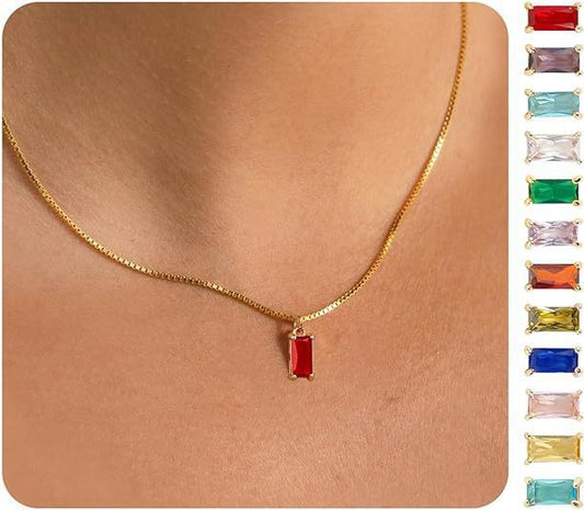 Delicate Zircon Pendant Necklace Womens Fashion Jewelry