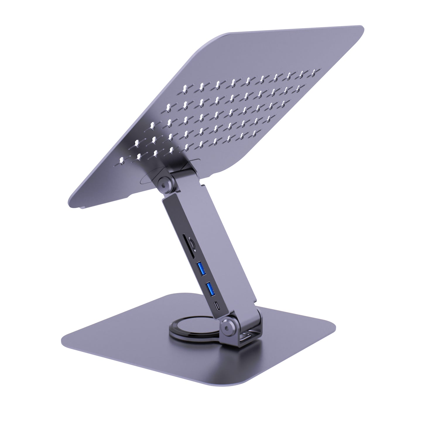 Aluminum Alloy Laptop Stand with Docking Station Support