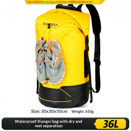 Stream-Tracking Backpack Waterproof Dry Wet Separation Bag