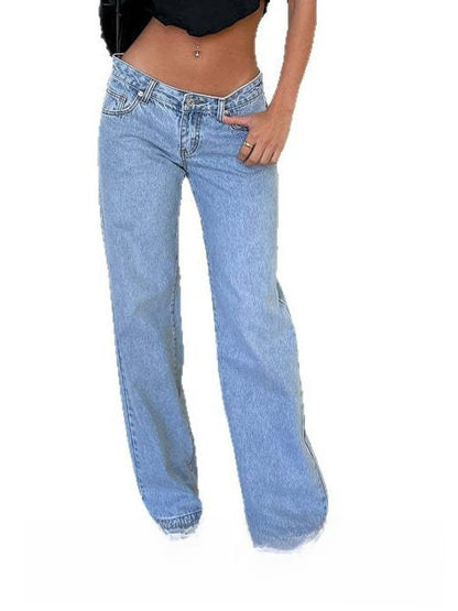 High-Waisted Wide-Leg Denim Jeans