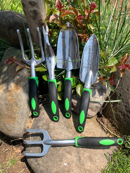 9-Piece Aluminum Alloy Gardening Tool Set & Silicone Handle