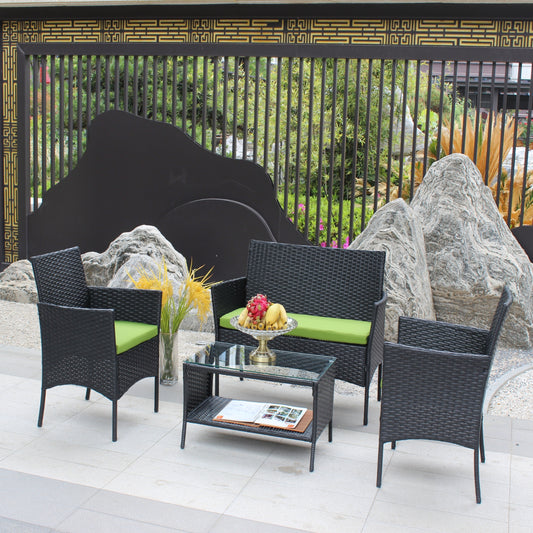  4PC Rattan Patio Furniture Set Outdoor Wicker Sofa Cushions
/global-swanky 2
