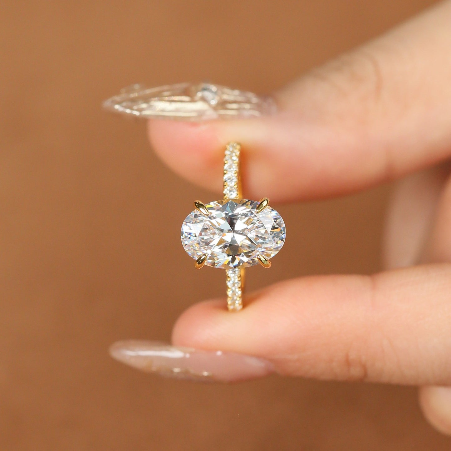 4.5 Carat Oval Moissanite Ring