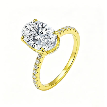 4.5 Carat Oval Moissanite Ring